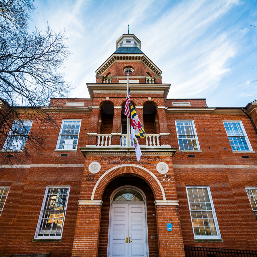 The Anne Arundel County Court House, in Annapolis, Maryland.