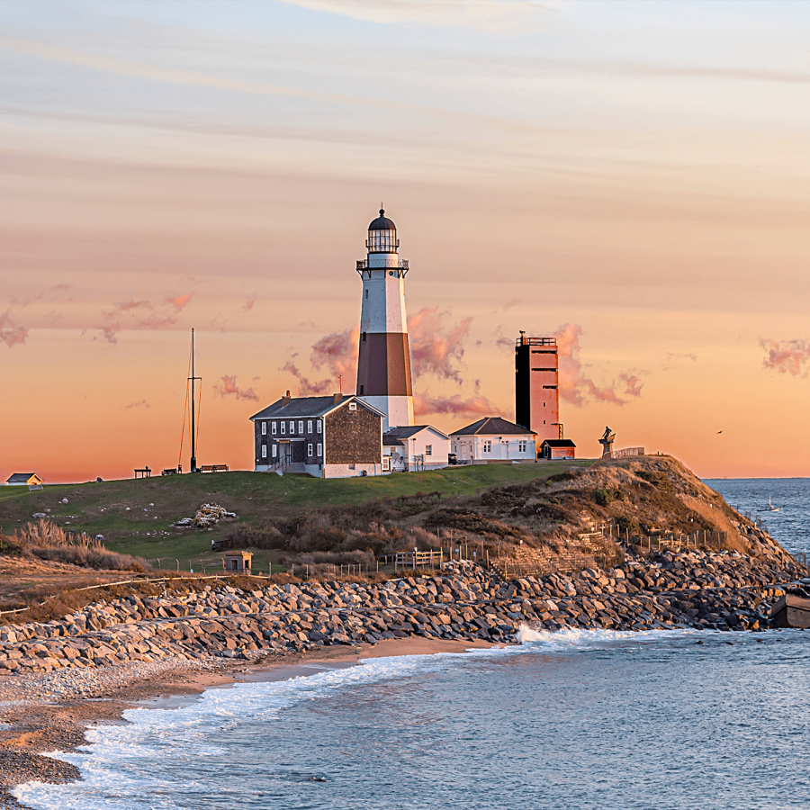 Montauk Point Light, Lighthouse, Long Island, New York, Suffolk County