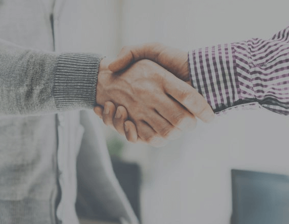 Handshake between two people