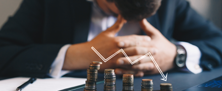 A man experiencing financial distress