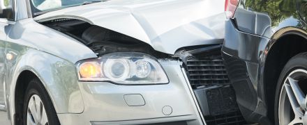 car crash accident on street. damaged automobiles By Kadmy