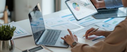 A business meeting amongst colleagues