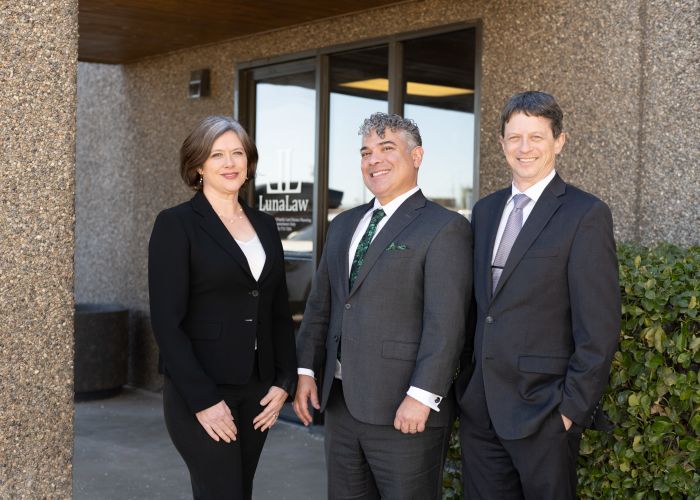 Luna Law Team outside their office