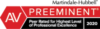 Martindale-Hubbell AV Preeminent Peer Rated for Highest Level 2020 of Professional Excellence
