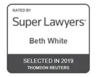 Super Lawyers Beth White Selected in 2019 thomson Reuters