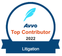Avvo Top Contributor 2022 Litigation