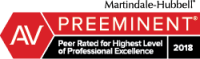 Martindale-Hubbell AV Preeminent, Peer Rated for Highest Level of Professional Excellence 2018