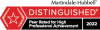 Martindale-Hubbell Distinguished Peer Rated High for Professional Achievement