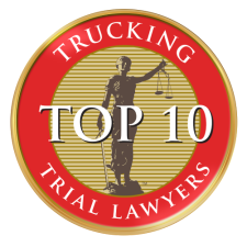 Top 10 Trucking Trial Lawyers Badge