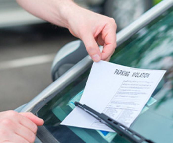 Parking Ticket on Windshield