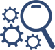 Magnify glass with gears