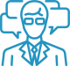 A businessman speaking