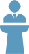 A man on the stand