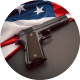 Handgun with American flag