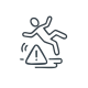 Slip and fall icon