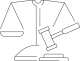 Scales and gavel icon