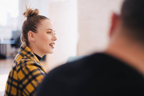 Woman smiling