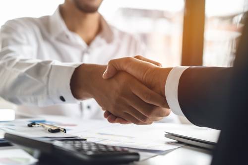 Men shaking hands
