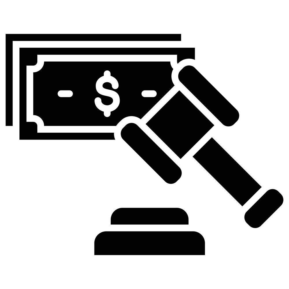 Money and Gavel Icon