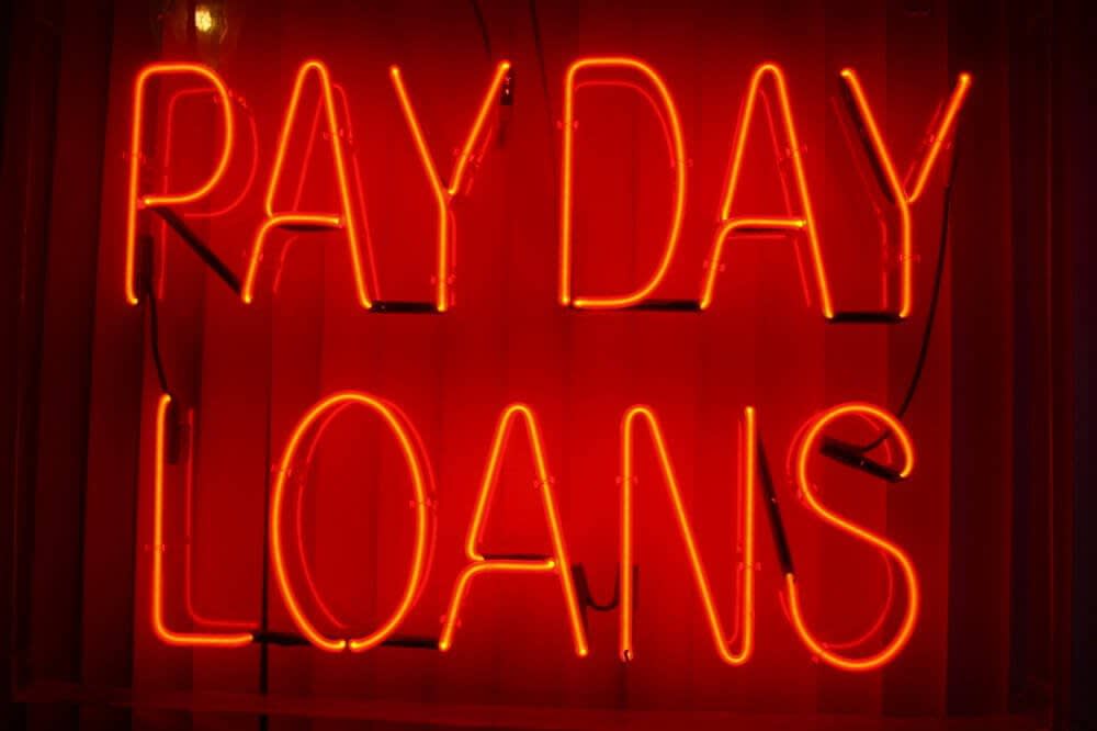 Payday loans sign