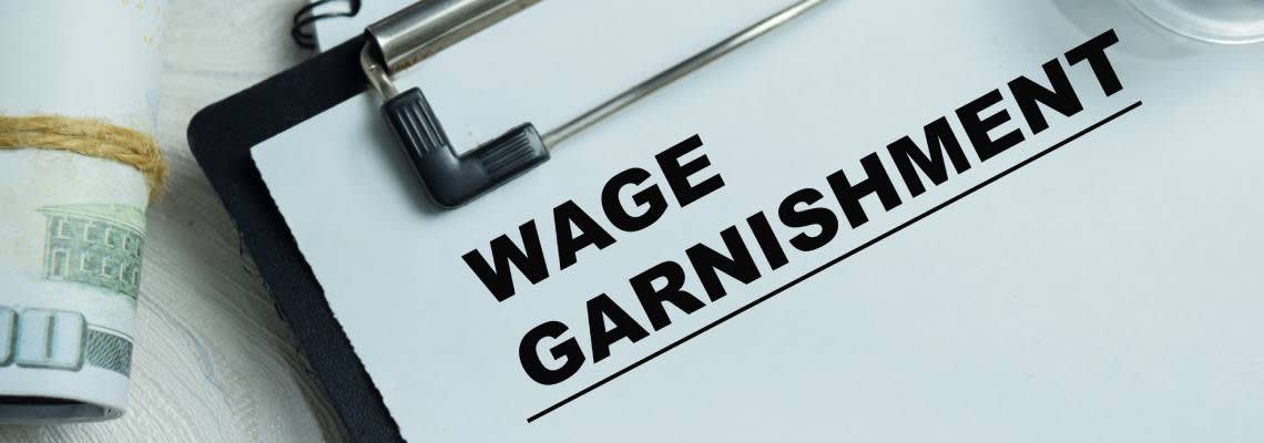 Wage Garnishment word on clipbaord