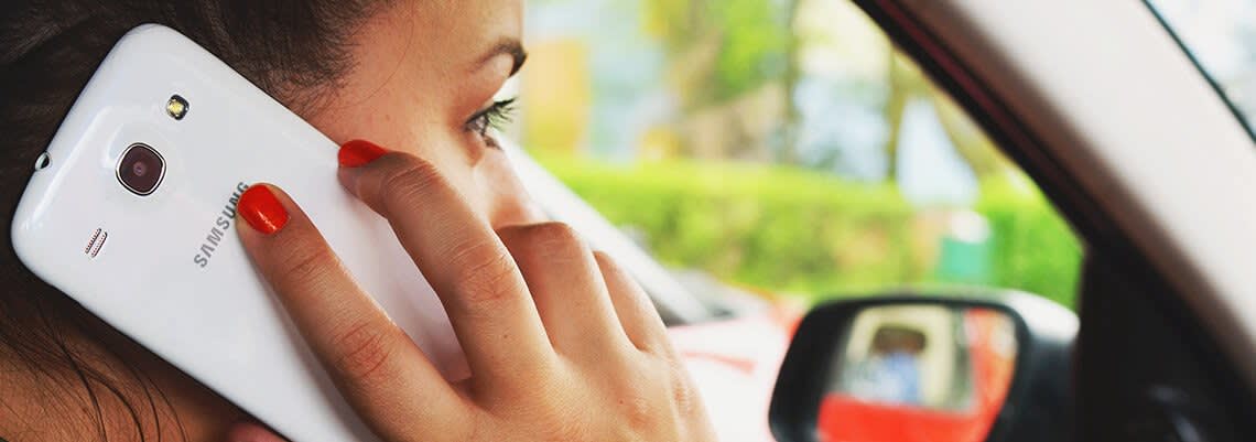 Talking on the phone while driving