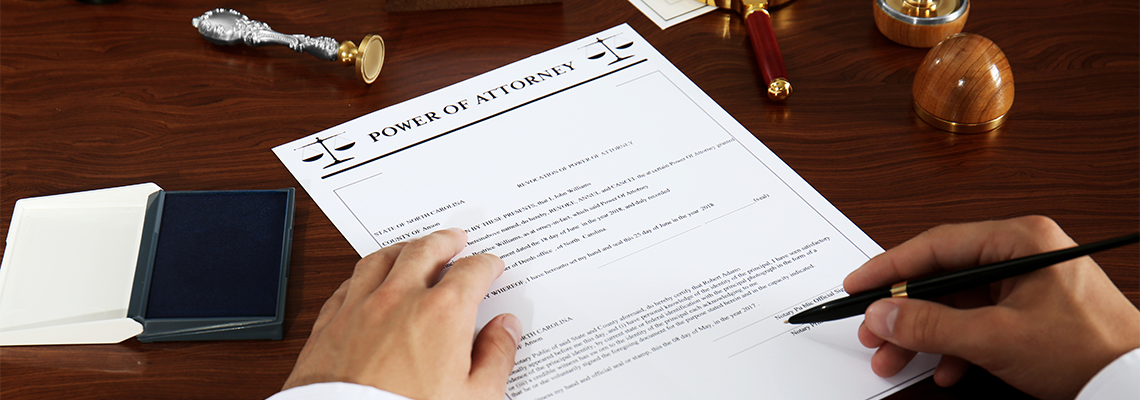 Notary public signing power of attorney in office