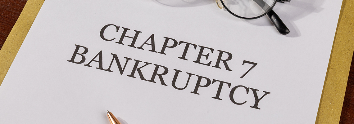 Chapter 7 Bankruptcy Document with Pen