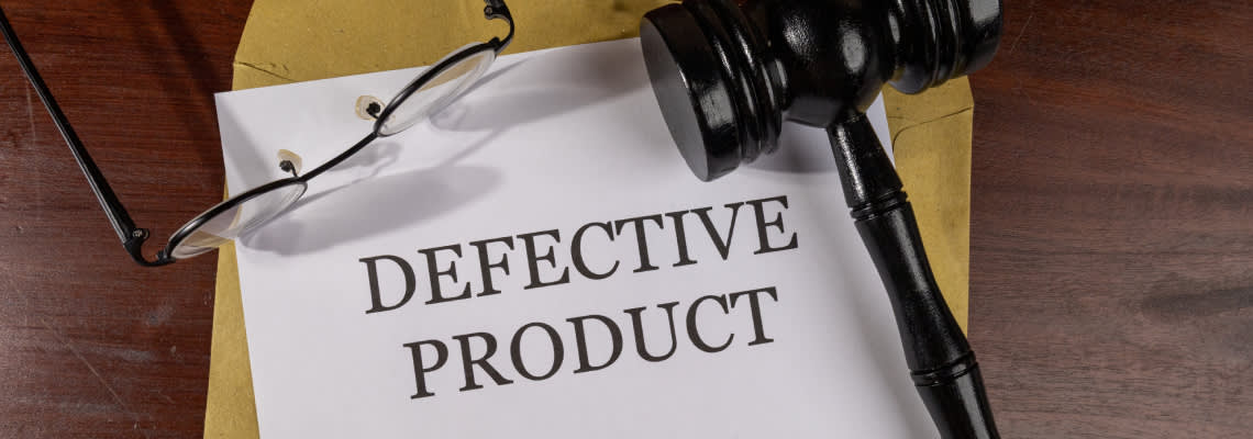 Defective Product Document and Gavel