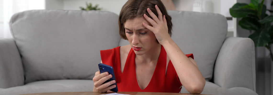 Sad women due to financial problems