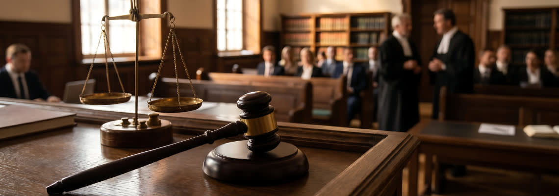 Courtroom in session