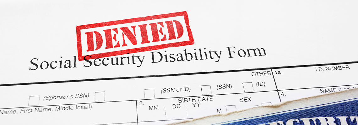 Denied Social Security disability application