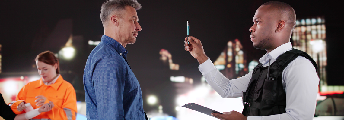 Man Undergoes Dui Road Test After Car Accident