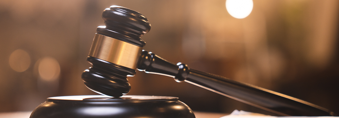 Judgment gavel hammer in court courtroom for crime judgement