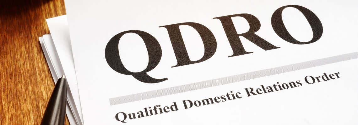 Qualified domestic relations order QDRO document and pen