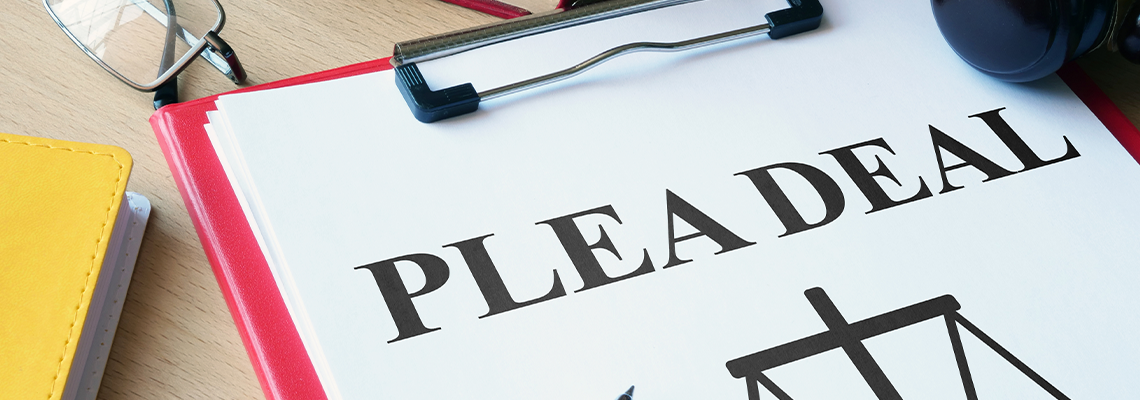 Plea deal or agreement is shown as legal concept