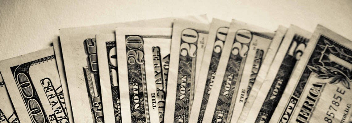 U.S. currency in various denominations
