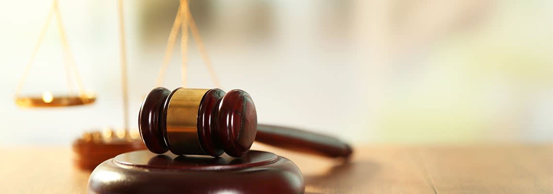 Gavel and scales of justice