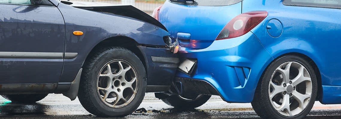 A rear end car accident