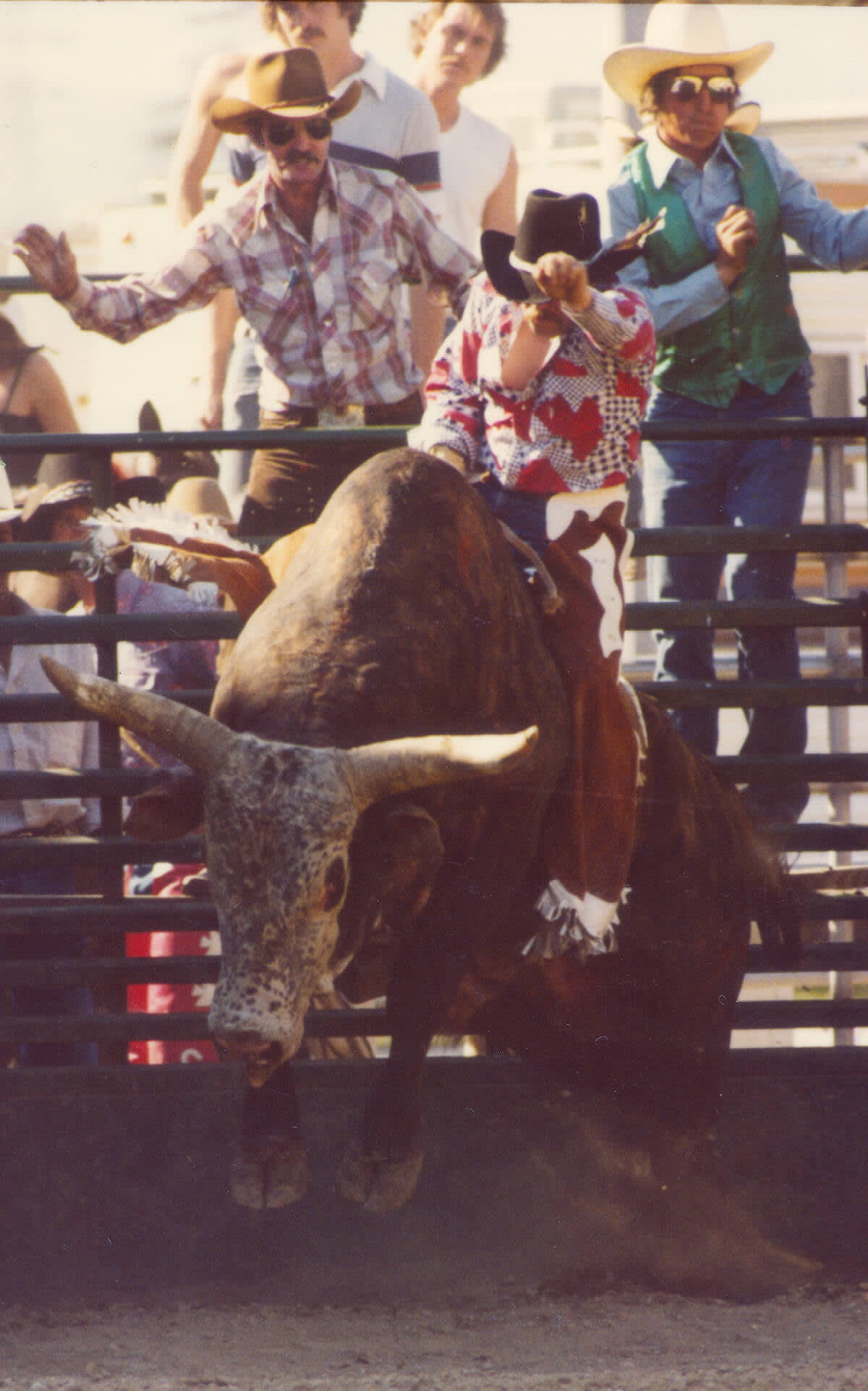 Spencer Wagstaff riding a bull