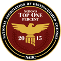 Top one percent attorneys badge