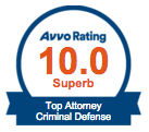Avvo 10.0 Criminal Defense Attorney Rating