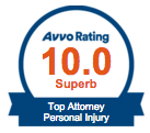 Avvo 10.0 Personal Injury Attorney Rating
