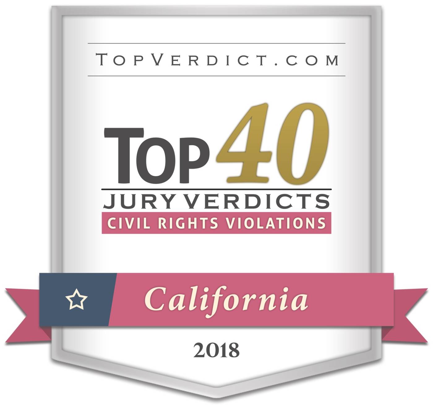 Top 40 Civil Rights Verdicts badge