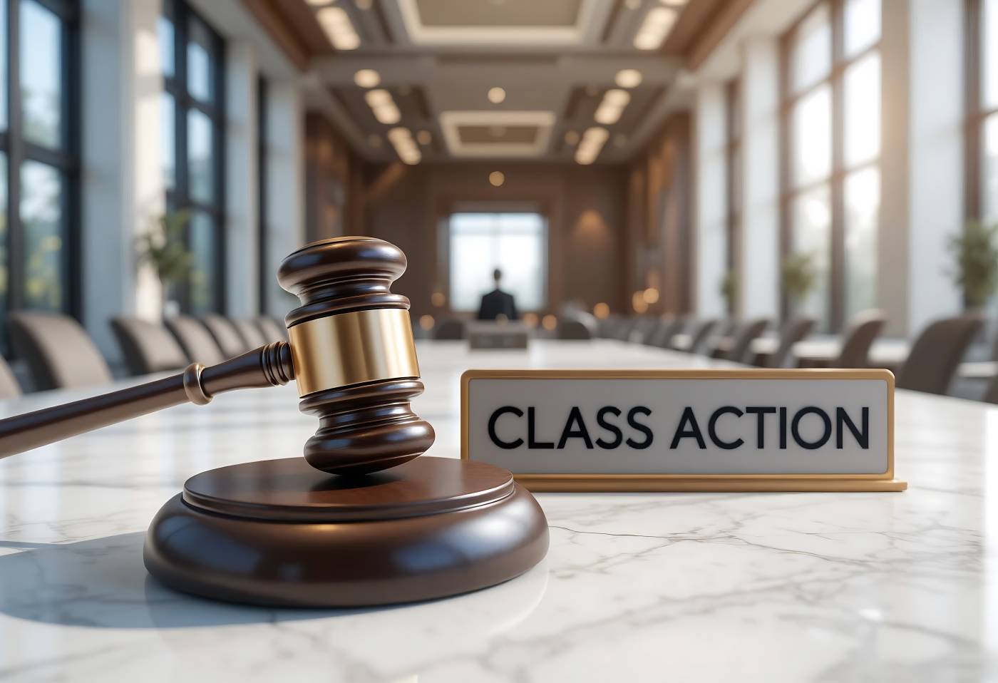 Gavel and Class Action word