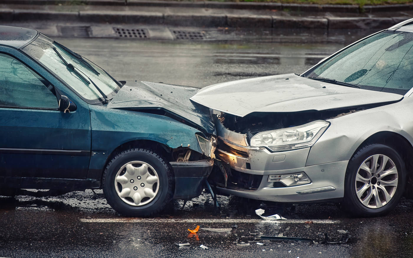 Car Crash in Highway