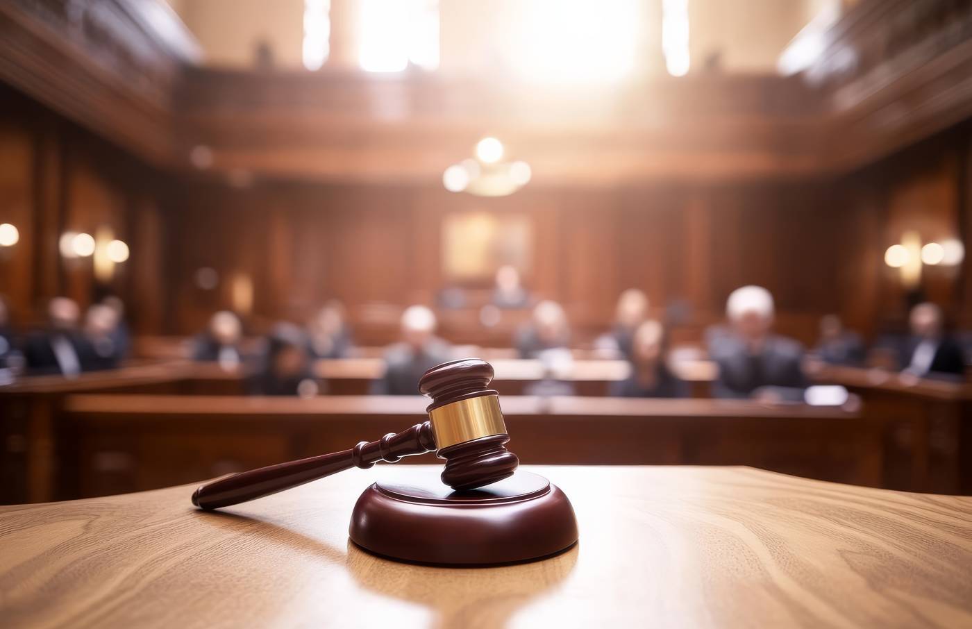 Gavel in courtroom