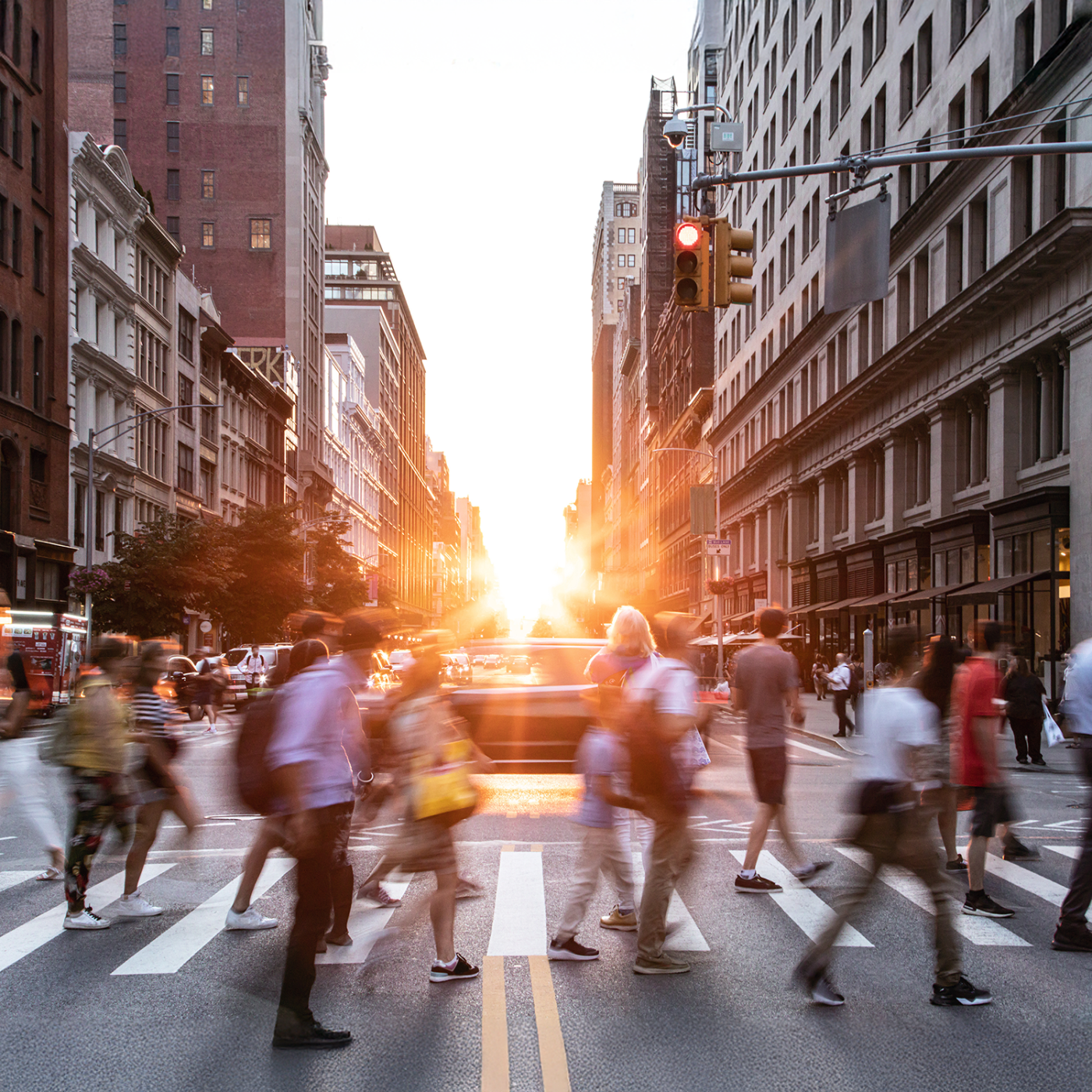 Busy Street in New York City