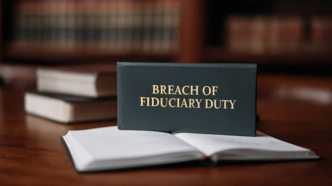 A legal book titled 'Breach of Fiduciary Duty'