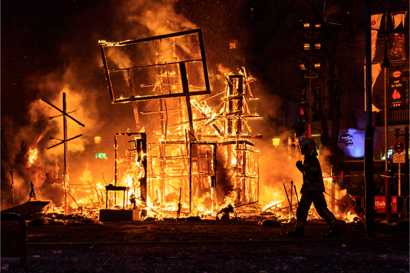 Structure on fire